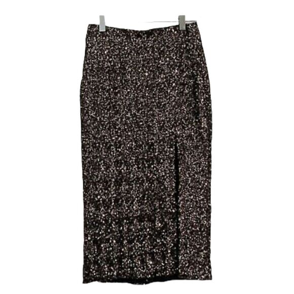 Dress The Population Alessandra Sequin Midi Skirt Sz Medium - Picture 8 of 11